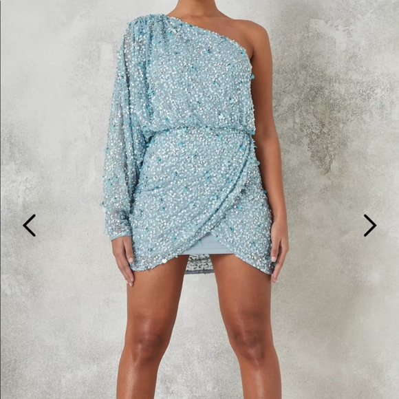 ramie mini dress Ramie Strapless Mini Dress Blue